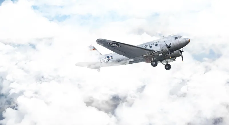 Plane, clouds, heaven, nature