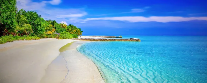 Beach, sea, panorama, panoramic