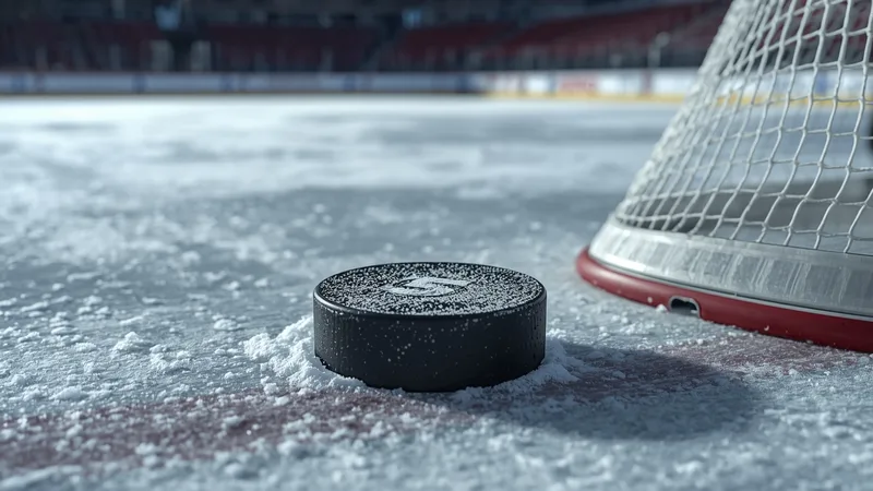Illustration of Ice hockey puck net
