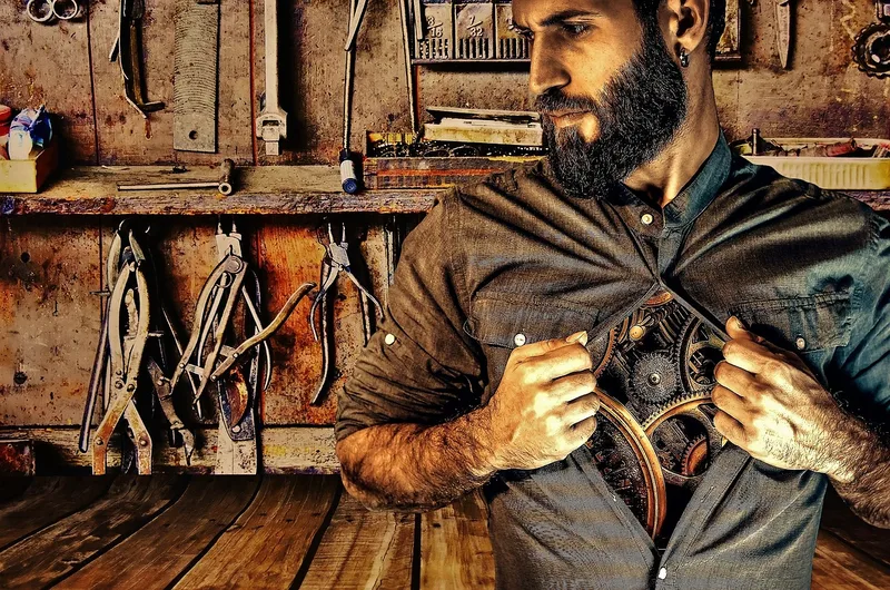Workshop, man, mechanics, repair