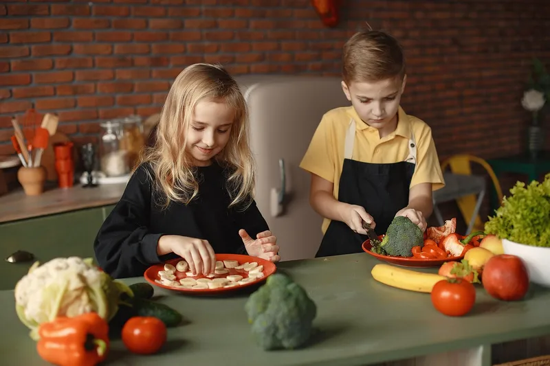 Children, food, preparing, food preparation