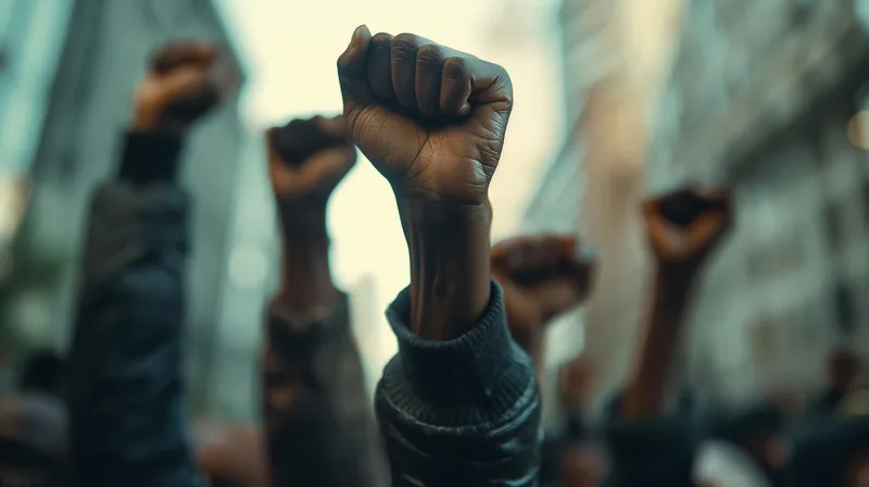 Hands, humans, fists, raised fists