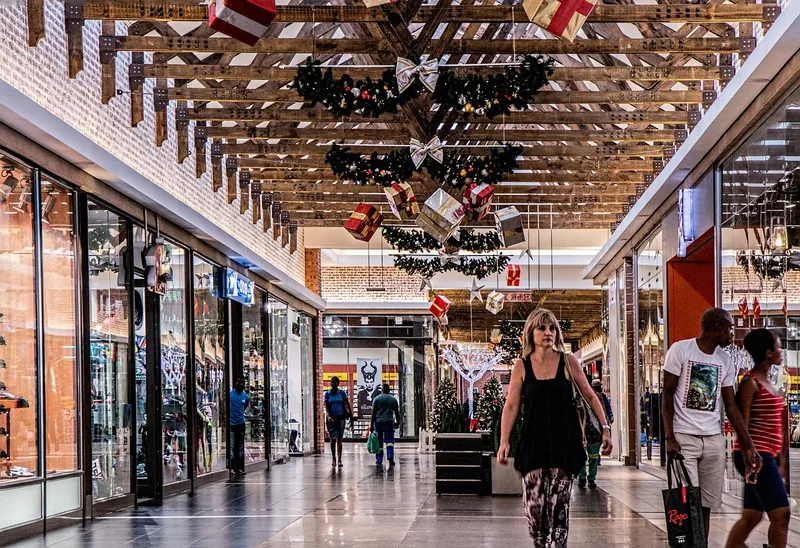 Shopping mall, woman, shopping, store