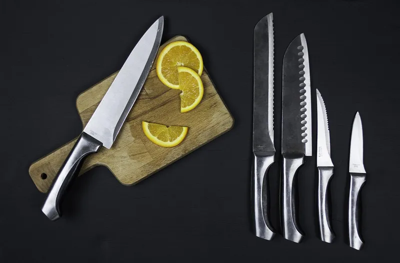 Knives, set, chopping board, slice