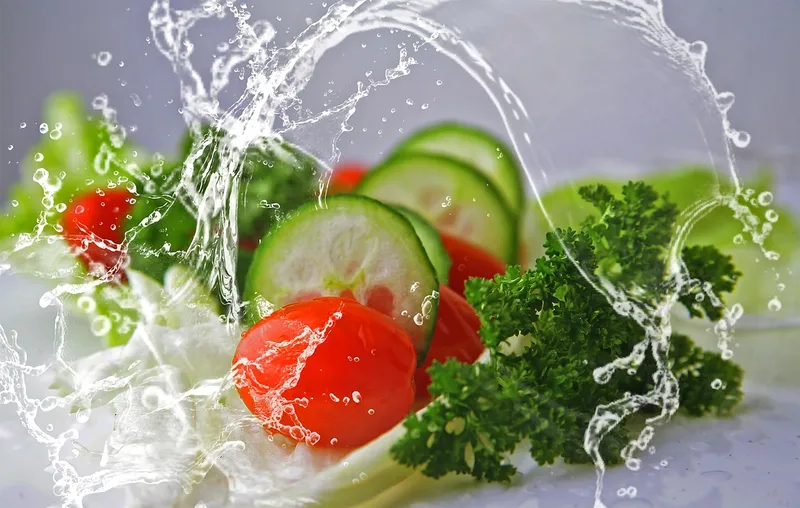 Meal, salad, cucumbers, food