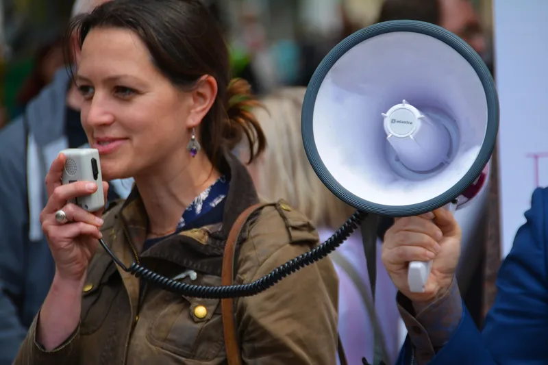 Megaphone, loud speaker, speaker, voice