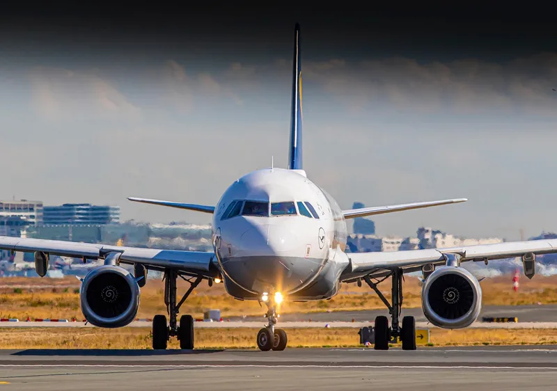 Airbus, plane, departure, lufthansa