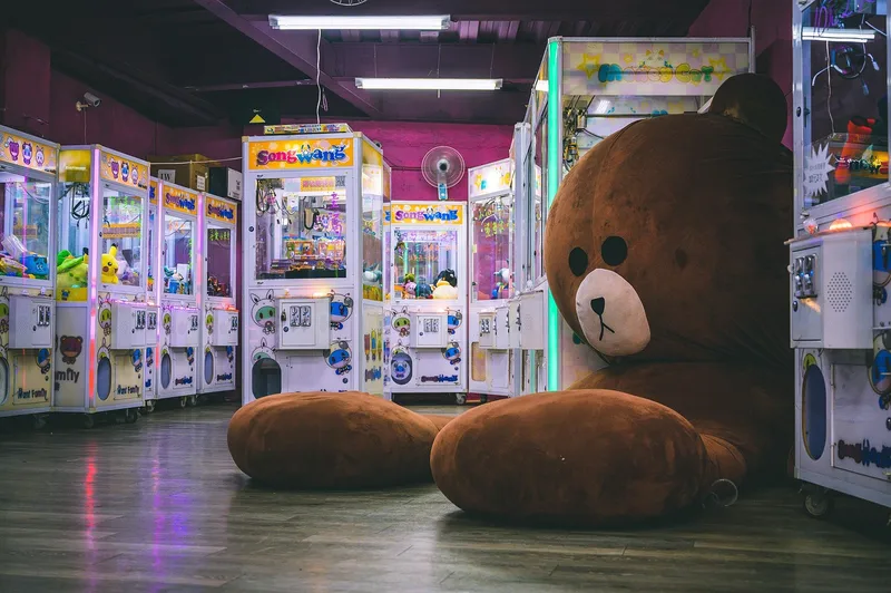 Teddy bear, arcade, claw machines, gaming machines