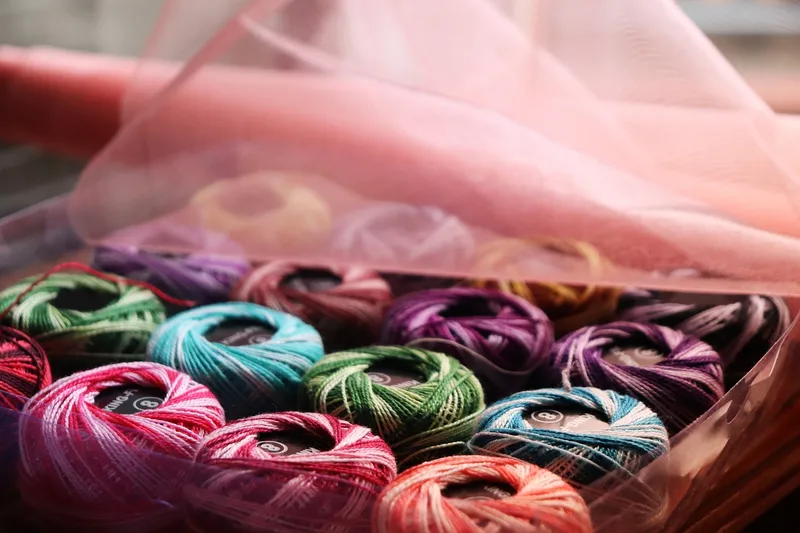 Embroidery thread, colorful yarn, crochet, knitting