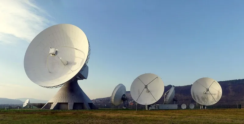 Radar dish, radar, earth station, fuchsstadt